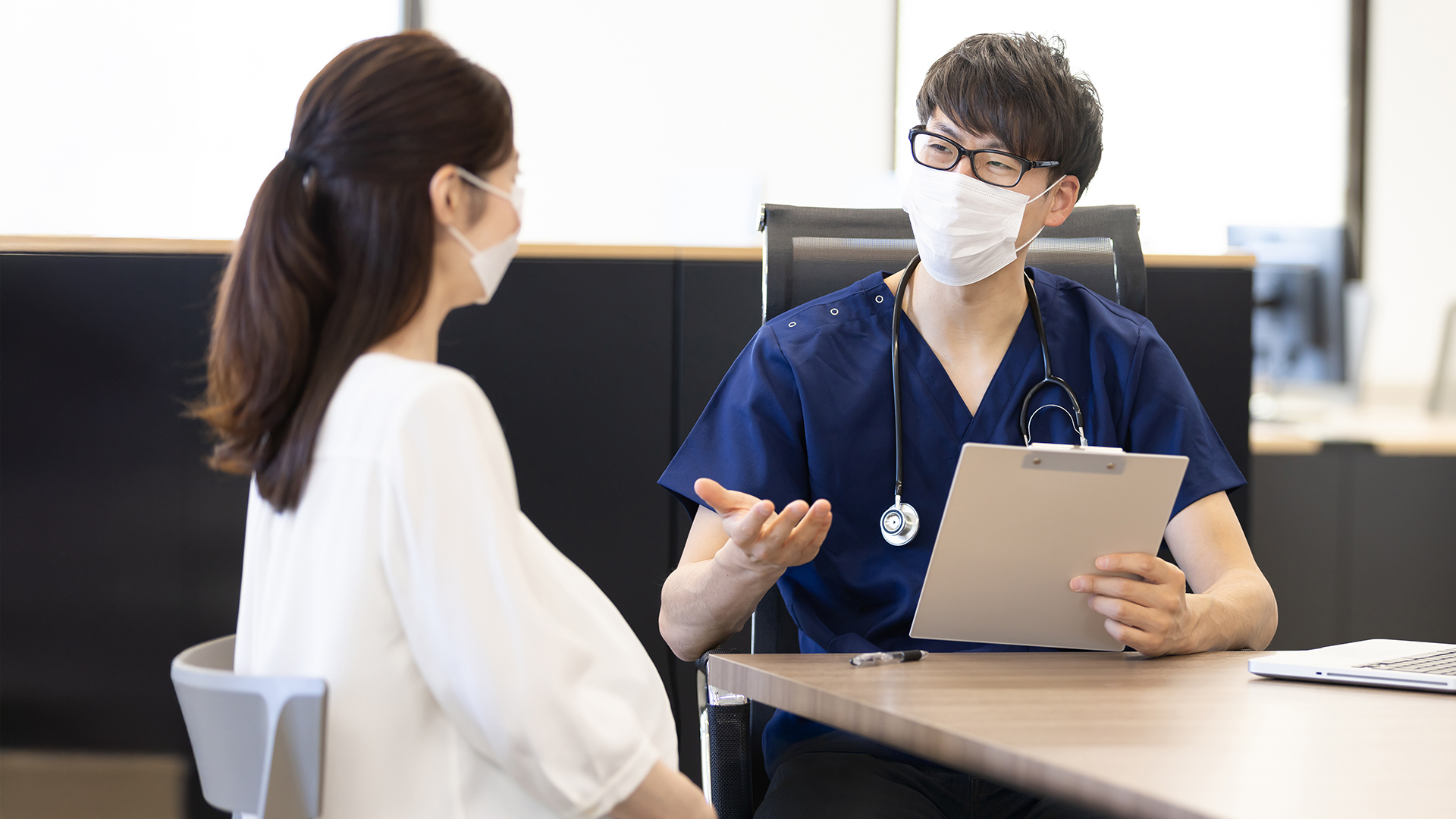 写真:受診の様子